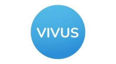 A blue circle with the word vivus in it.